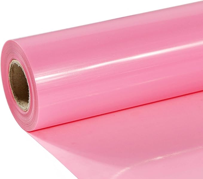 TUMIYA Pink Heat Transfer Vinyl HTV Rolls, Glossy Adhesive HTV Vinyl