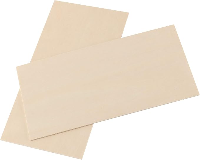 50 Pack 4 x 8 Basswood Sheets, Unfinished Plywood Boards, 1/16 Inch Thin