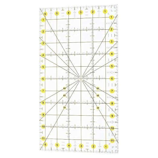 Acrylic Quilting Ruler 6.5" x 12" Fabric Cutting Ruler