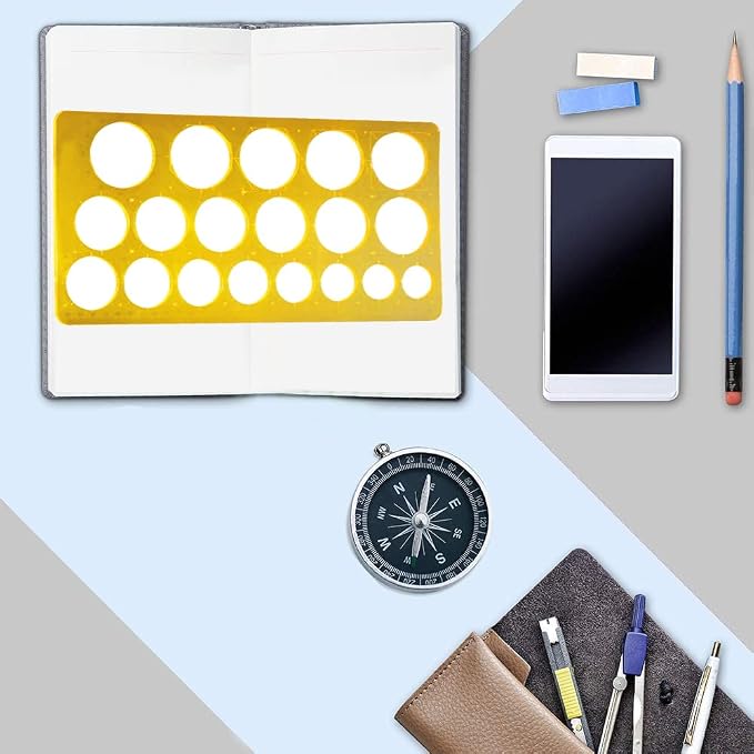 Utoolmart Geometric Drawing Template Measuring Ruler 30cm