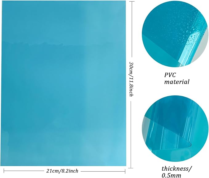 Transparent PVC Faux Leather Sheets, Glossy Waterproof Clear Vinyl Fabric