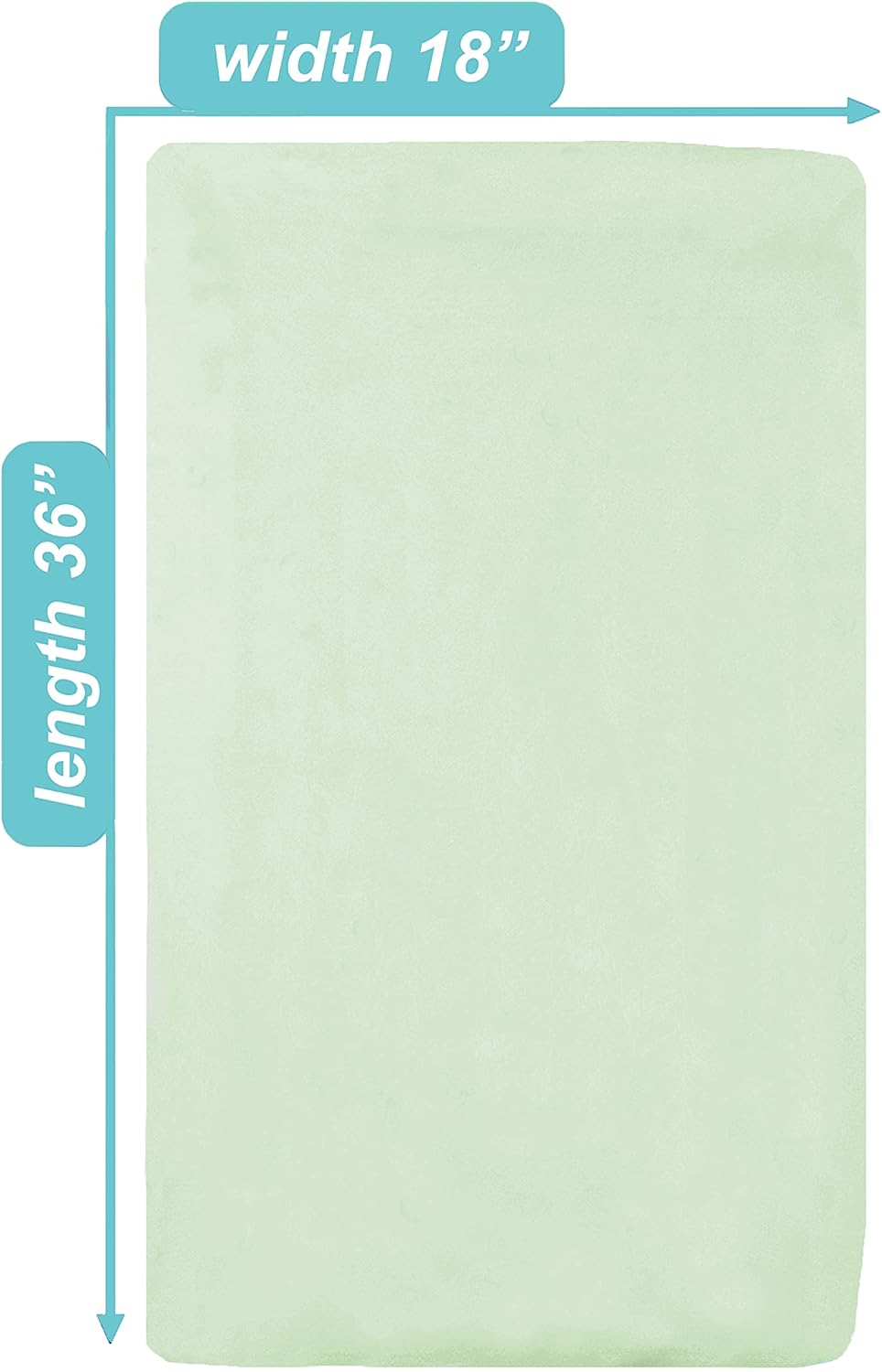 American Baby Company 100% Natural Cotton Fitted Cradle/Bassinet Sheet 36" x 18" - Soft, Breathable & Hypoallergenic Bed Sheet, Green, Neutral for Boys & Girls