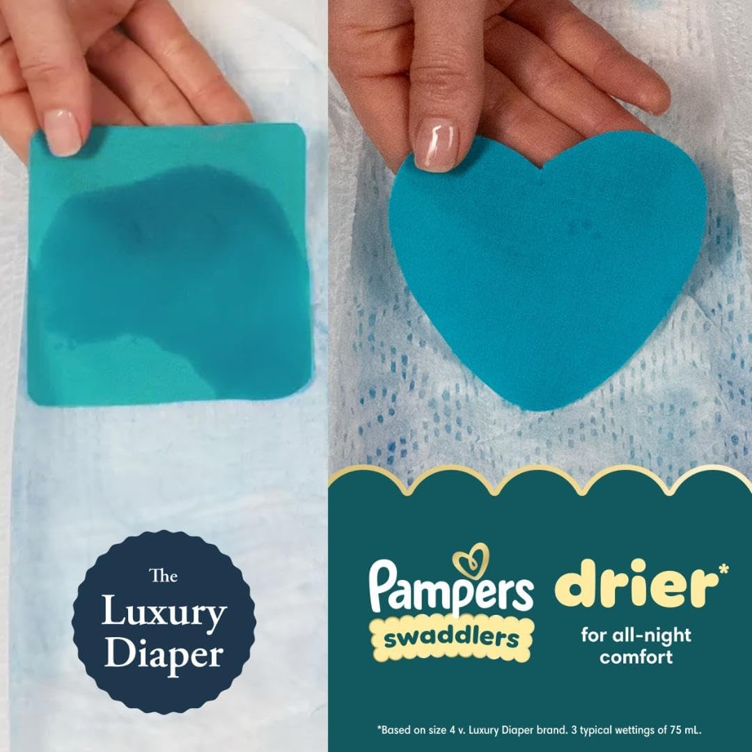 Pampers Swaddlers Diapers, Size 6 (23-44 lbs), 108 Count, Absorbent, Keeps Baby Dry and Comfortable, Skin Safe Disposable Baby Diaper (Packaging May Vary)