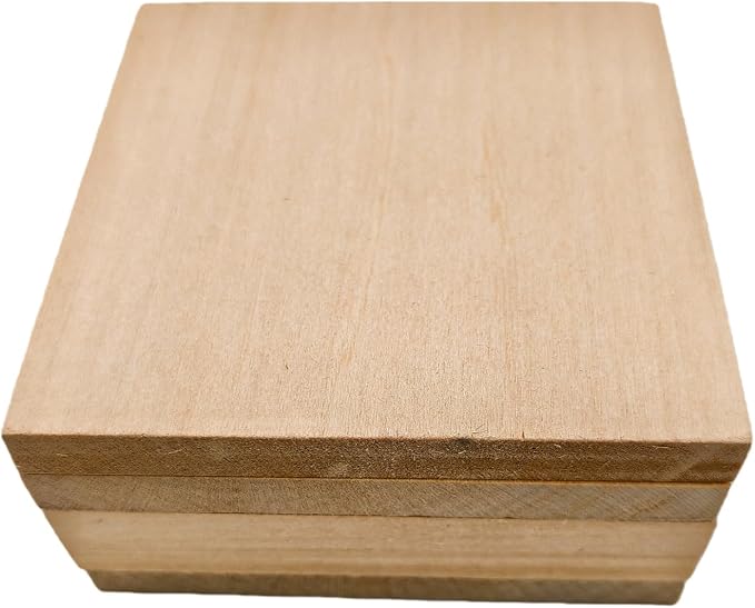 5PCS Unfinished Basswood Blocks