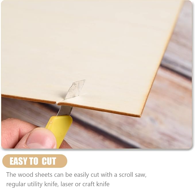12 Pack 22 x 12 x 1/16 Inch-2 mm Thick Basswood Sheets