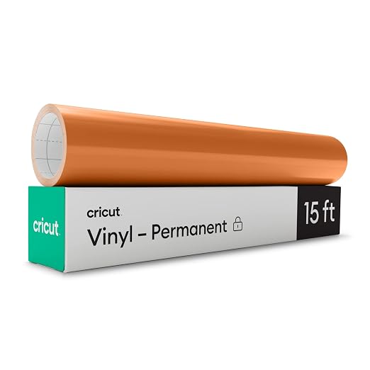 Cricut Premium Permanent Vinyl Roll, Dark Orange