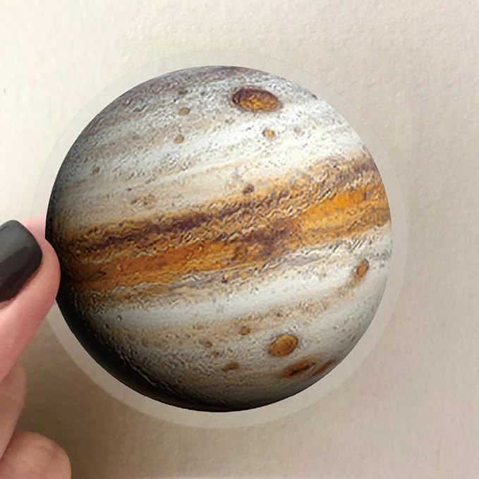 50PCS Transparent Planet Space Stickers, Waterproof PET Decals, Realistic Solar