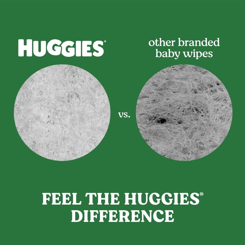 Huggies Extra Large Baby Wipes, Unscented, 5 Flip-Top Packs, 210 XL Wipes Total, Packaging May Vary