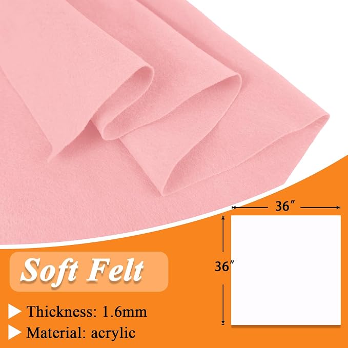 IONTACH 36" X 36" Soft Felt Fabric 1.6mm Thick | Felt Sheets