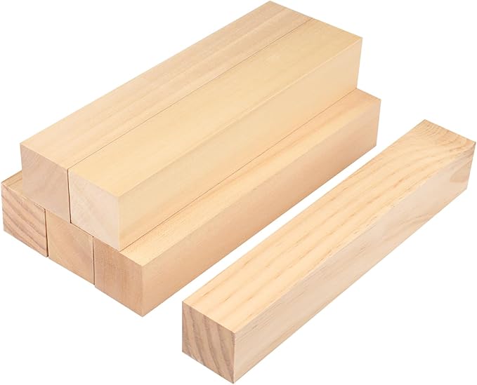 6 Pack Basswood Carving Blocks, Soft and Smooth, Easy Whittling and Carving by
