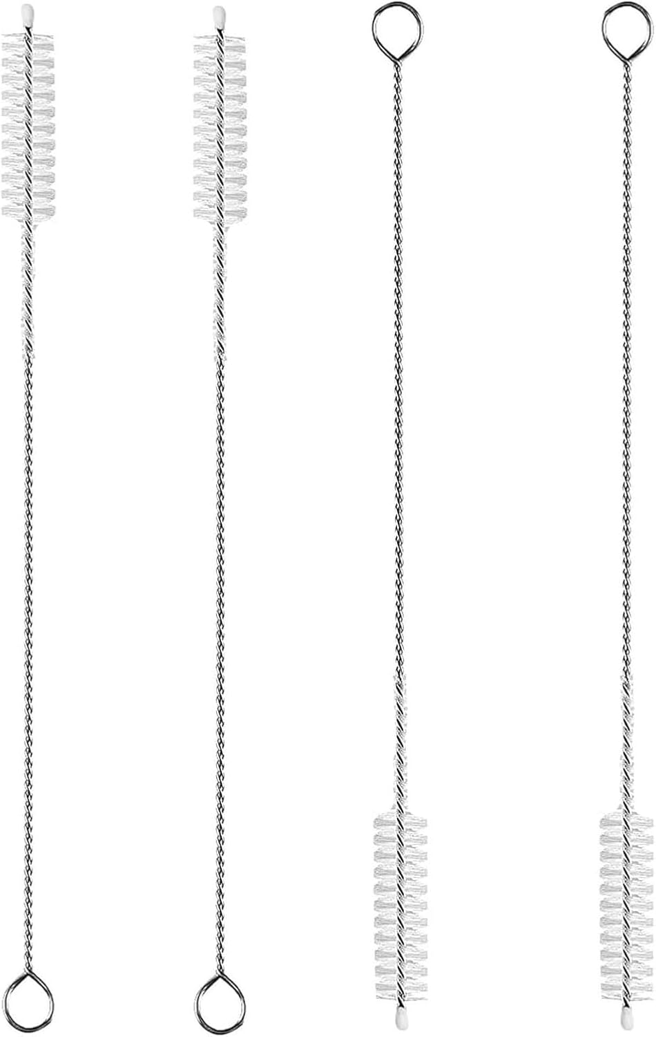 4 Pcs Straw Cleaner Brush, 10mm Wide Reusable Extra Long Straw Cleaner for 40, 30, 20 oz Stanley Mug, Stainless, Bottle