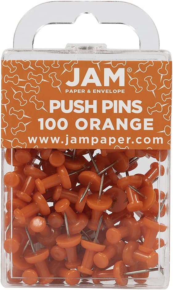JAM PAPER Colorful Push Pins