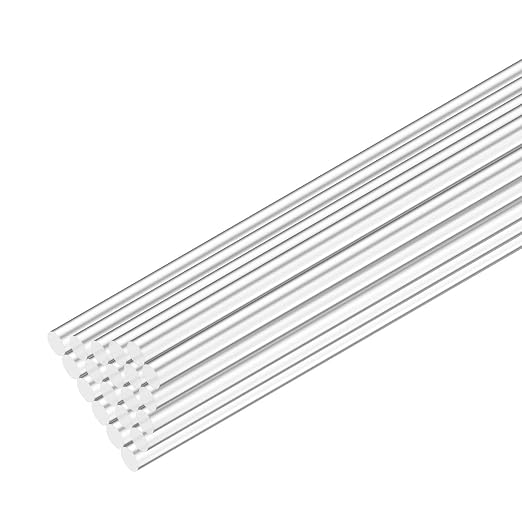 M METERXITY 20-Pack Acrylic Round Rods, 11.81 x 0.08 Inch/ 300 x 2 mm Clear