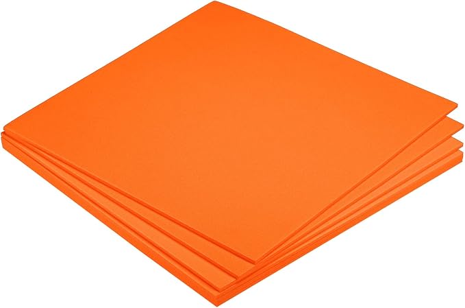 MECCANIXITY EVA Foam Sheets Orange 9.8 Inch x 9.8 Inch 3mm Thick Crafts Foam