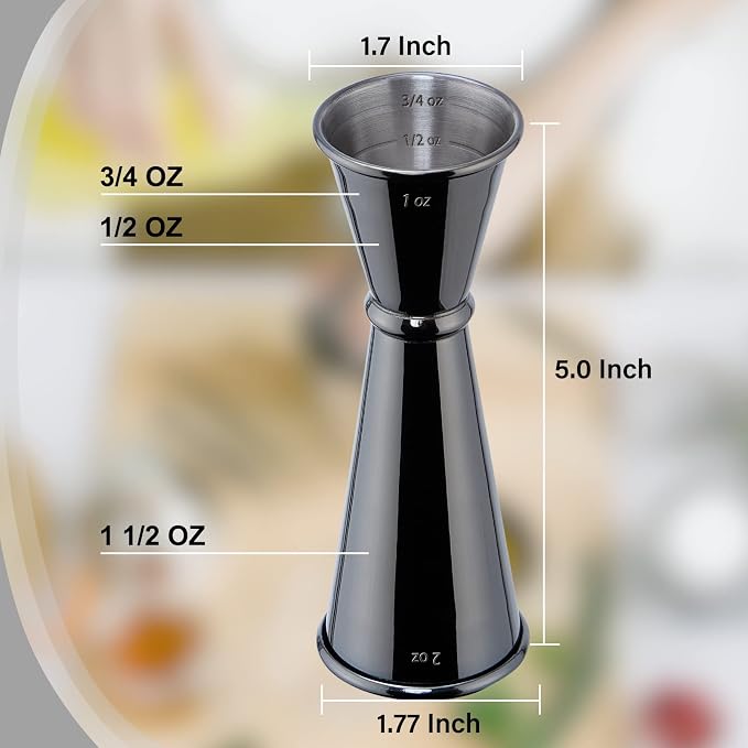 Jigger for Bartending, Briout Double Cocktail Jigger Japanese Premium 304 Food