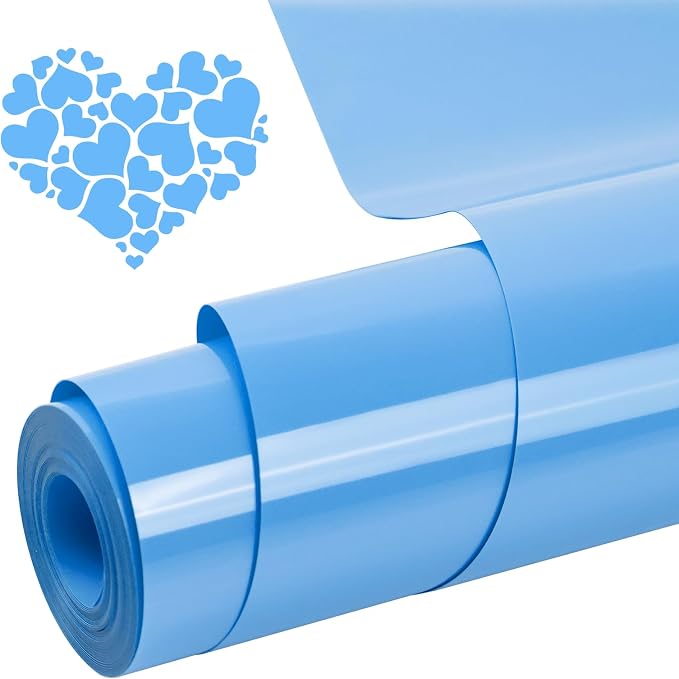 PU Heat Transfer Vinyl Lake Sea Blue, 12Inches×20FT Iron on