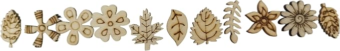 100 Pcs Unfinished Wooden Cutouts
