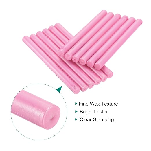 MECCANIXITY 12 Pcs Rose Cylinder Sealing Wax Stick Glue Gun Wax Seal Rod Craft