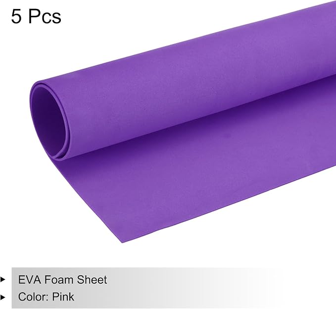 MECCANIXITY EVA Foam Sheets Dark Purple 35.4 Inch x 19.7 Inch 2mm Thick Crafts