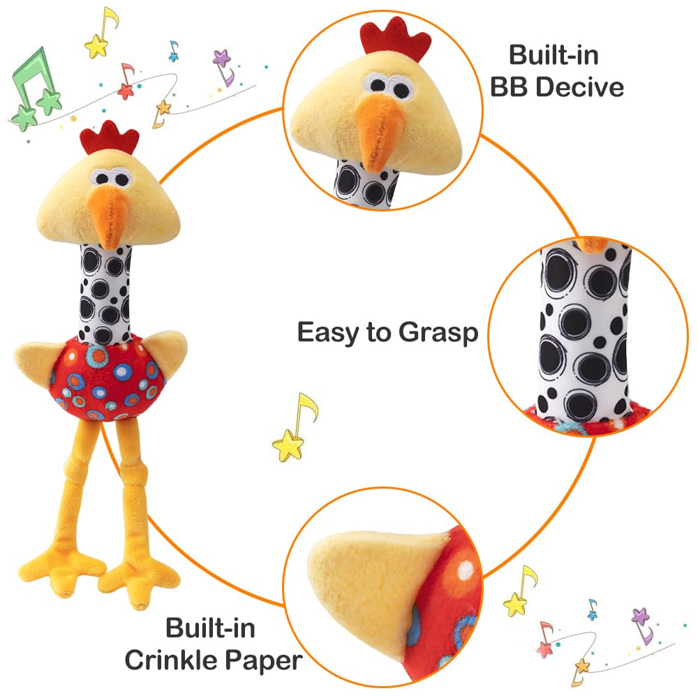 Baby Rattles for Babies 0-6 Months,Infant Developmental Hand Grip Baby Toys,Infant Girl Boy Toys for Babies 0-12 Months,Newborn Baby Sensory Learning Toys for 0-3-6-9-12 Months Birthday Gifts