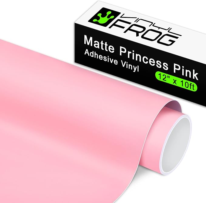 VINYL FROG Matte Princess Pink Permanent Vinyl Roll 12" x10ft 001 Vinyl |