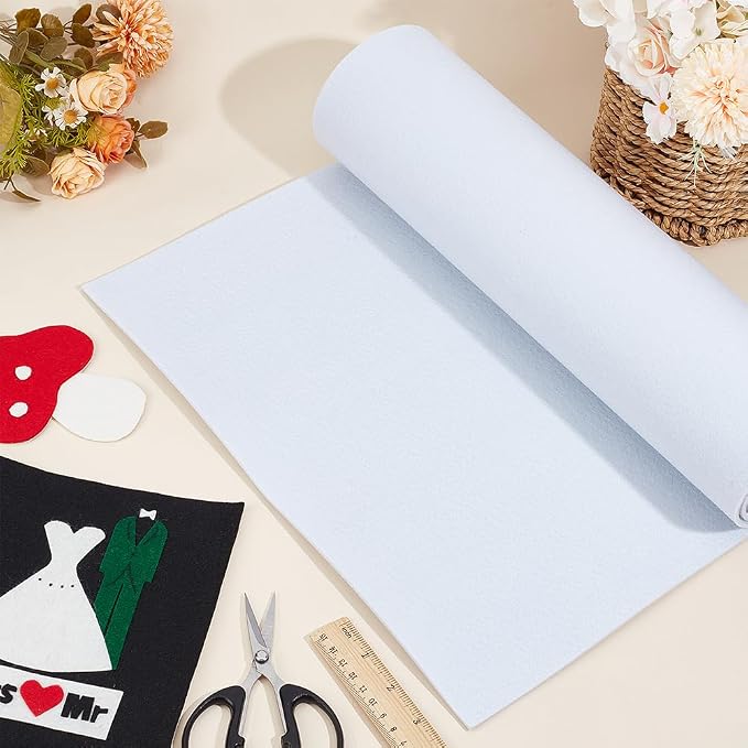 BENECREAT 78.7x15.7inch Felt Roll, 3mm Thick Nonwoven Felt Roll