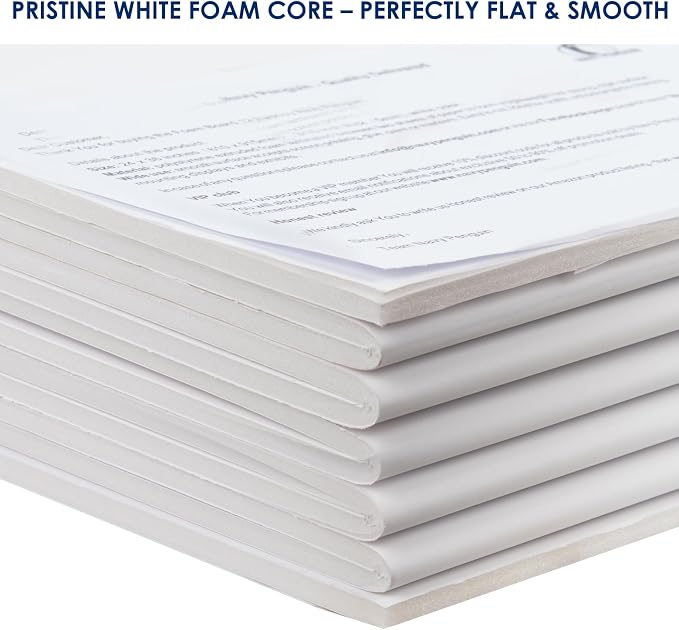 Foam Board Trifold 52 x 40 x 3/16", Large Foam Core Poster Board | 5 Pack