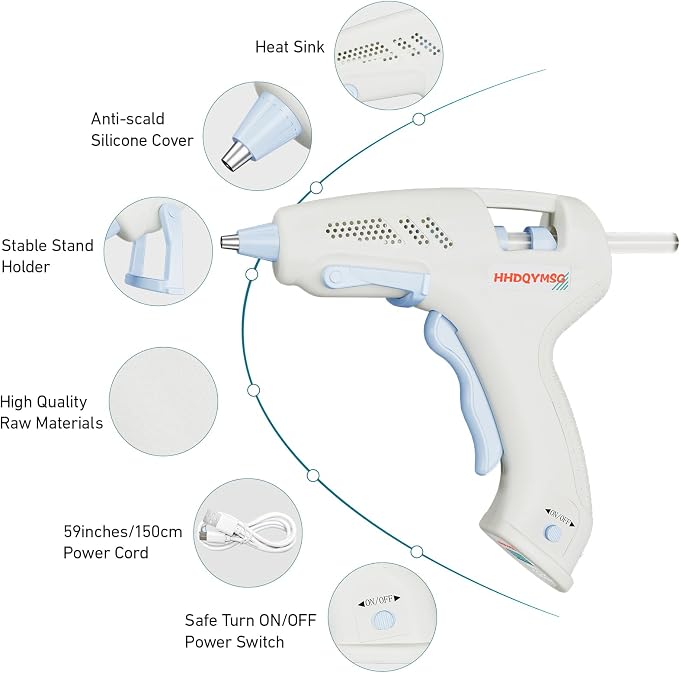 Cordless Hot Glue Gun, 20W Hot Glue Gun