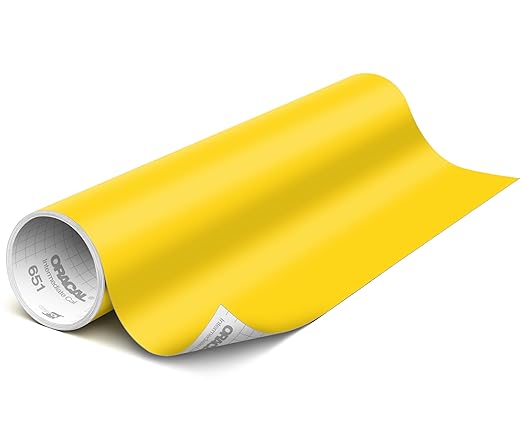 ORACAL 651 Matte Light Yellow Vinyl Durable Roll Easy to Weed Permanent
