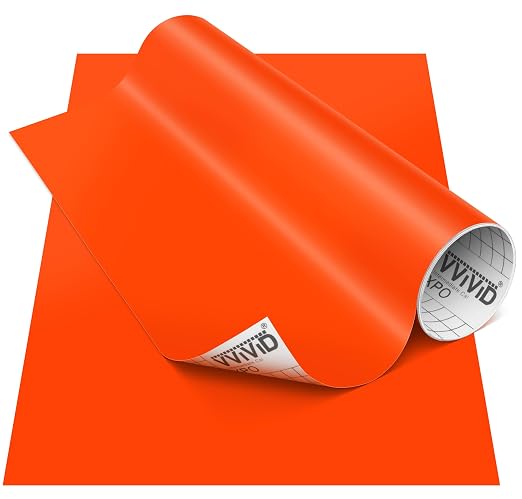 VViViD DECO65 Matte Pastel Orange Red Permanent Adhesive Craft Vinyl