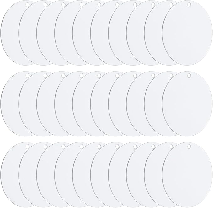 PATIKIL 2" Dia. Acrylic Circles, 30 Pack Round Clear Plastic Sheet Ornament
