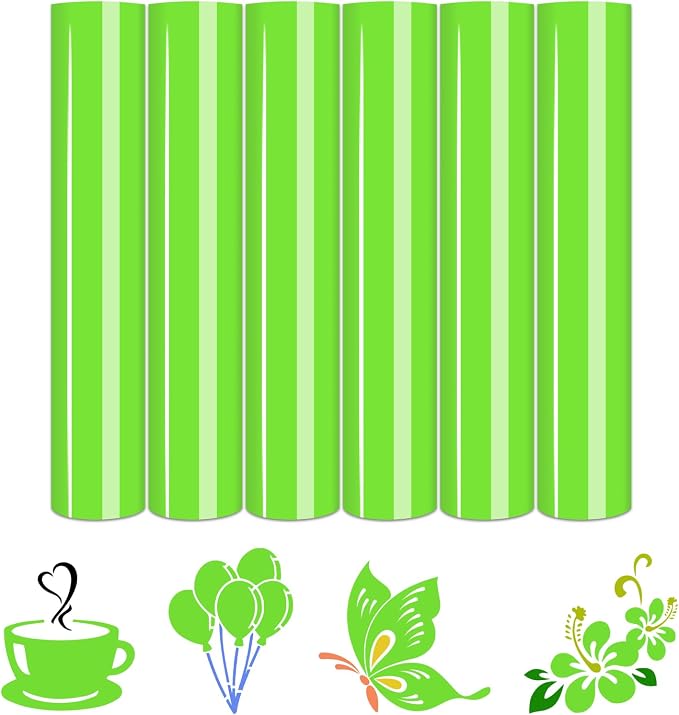 Tintnut Green Flash Color Heat Transfer Vinyl, easy cut & weed, stretch washable