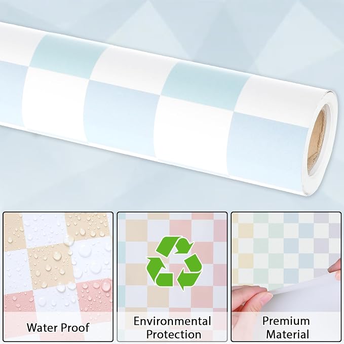 Pastel Rainbow Checkered Bulletin Board Paper Roll Colorful Bulletin Board