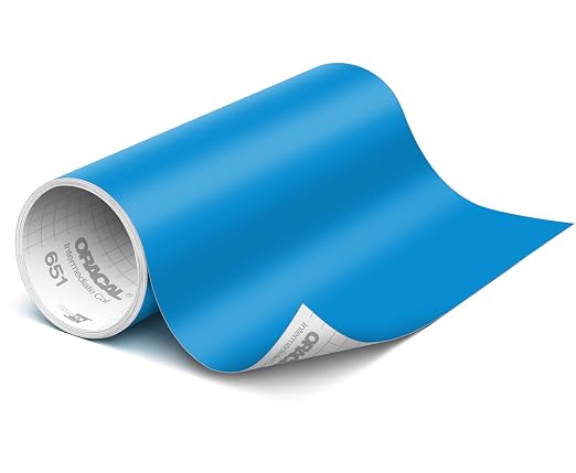 ORACAL 651 Matte Sky Blue Vinyl Durable Roll Easy to Weed Permanent Adhesive