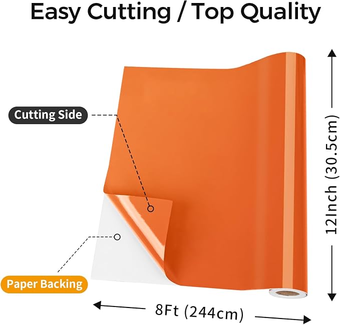 IModeur Glossy Orange Permanent Vinyl