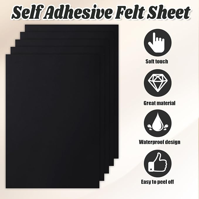 Biaungdo 6 Pcs 8 x 12 Inch Felt Fabric Sheets,