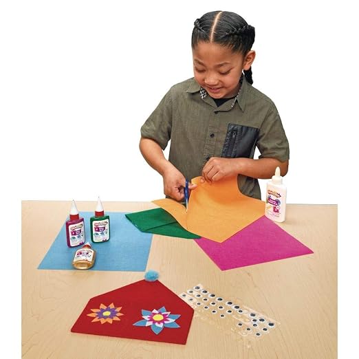 Colorations Felt Sheets, 10 Colors, Each 9" x 12", Sewing DIY Craft, Non Woven