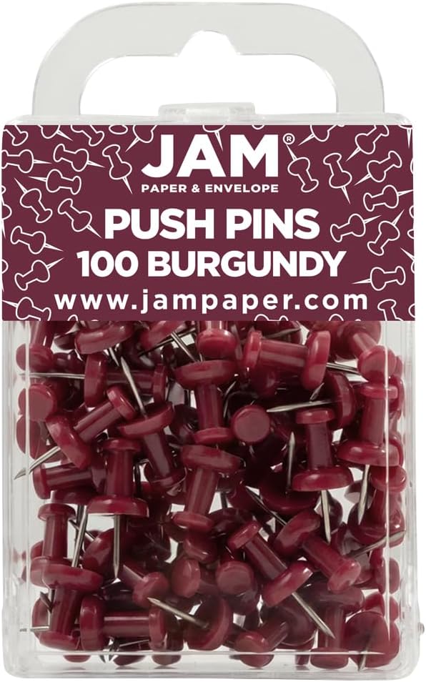 JAM PAPER Colorful Push Pins