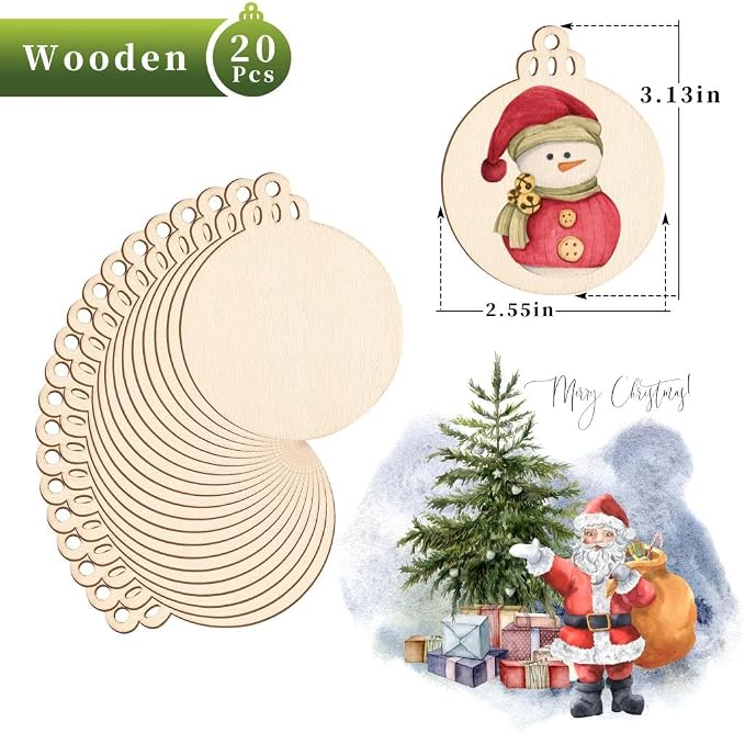 Round Wooden Circles with Holes