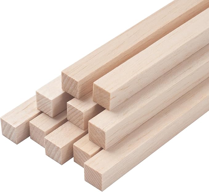 Balsa Wood Sticks Balsa Wood Strips 5/8" x 12", Unfinished Wood Dowel Rods