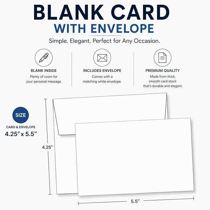 Heavyweight White Blank Cards