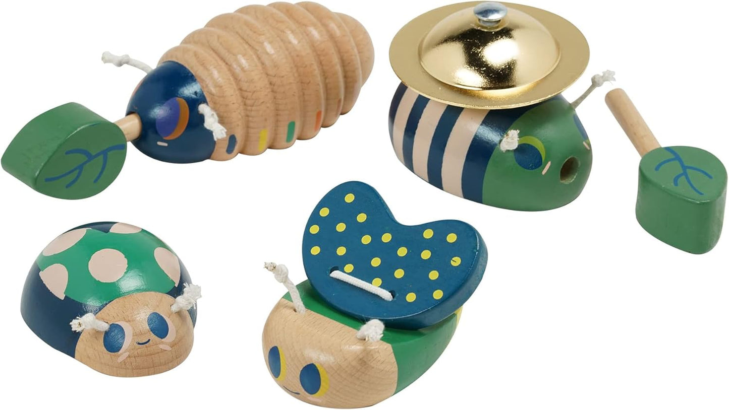Manhattan Toy Folklore Bug Quartet 4-Piece Musical Wooden Toy Set for Toddlers