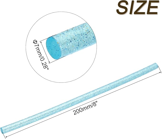 uxcell 30pcs 7mm x 200mm Mini Hot Glue Sticks