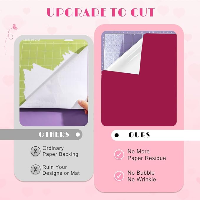 Tintnut Magenta Permanent Vinyl 8 Sheets 12''x10'' Adhesive Vinyl | Solid color
