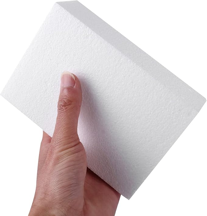 AMZQNART 8pcs 6x4x2in Craft Foam Blocks White
