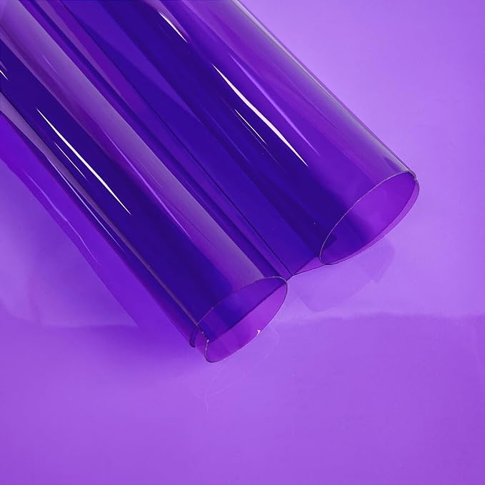 Transparent PVC Faux Leather Sheets, Glossy Waterproof Clear Vinyl Fabric