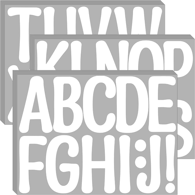 Bemeol 30 Sheets Large Letter Stickers 4 Inch Alphabet Letter Stickers Self