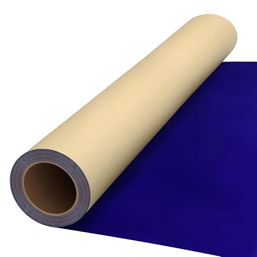 Biaungdo Self Adhesive Felt Sheets, Dark Blue Felt Sheet 17.7 x 117 Inch |