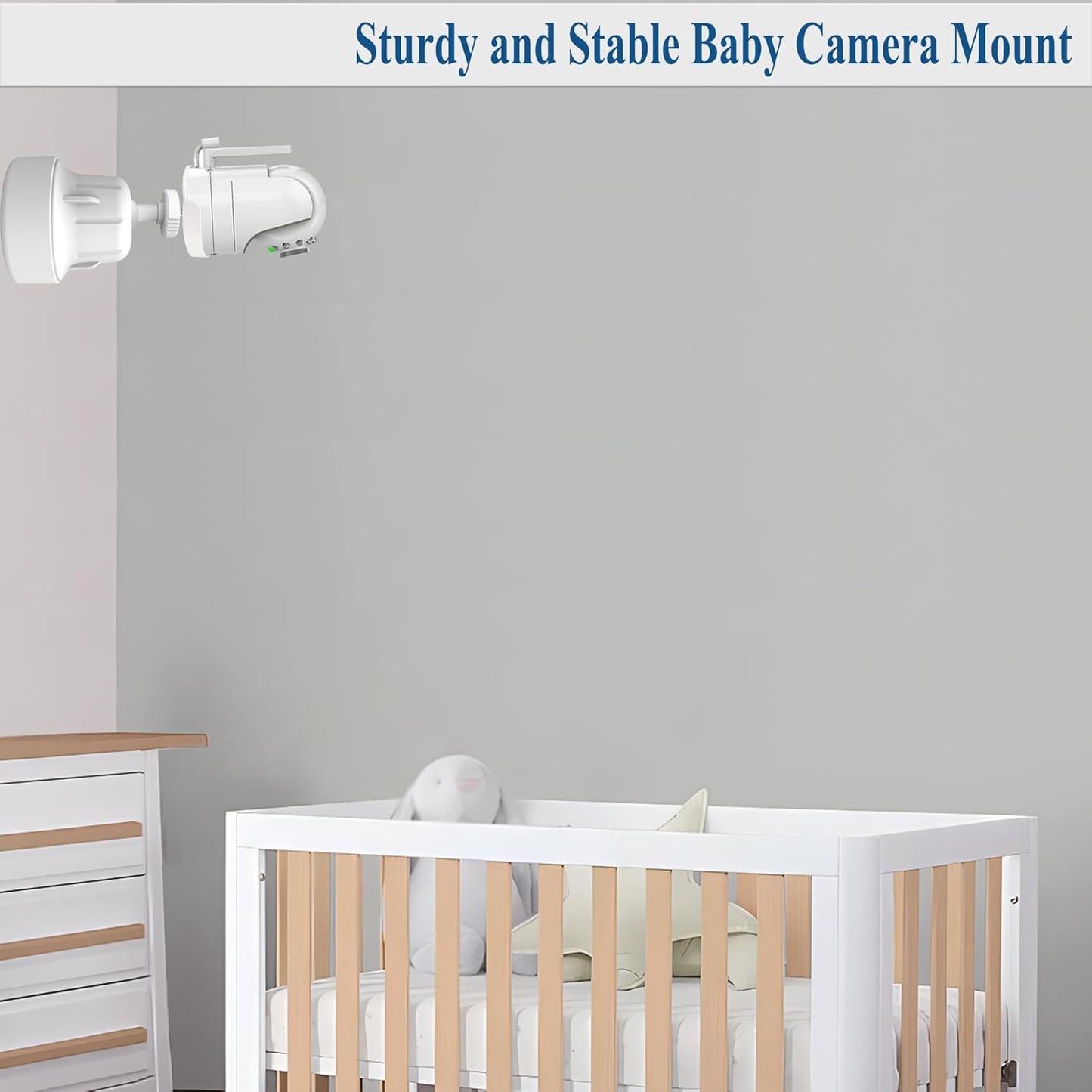 Adjustable Baby Camera Monitor Wall Mount Stand Holder Compatible with Infant Optics DXR-8 and DXR-8 Pro Cameras with 1/4" Threaded Hole Cameras,Flexible Baby Cameras Holder Easy to Install