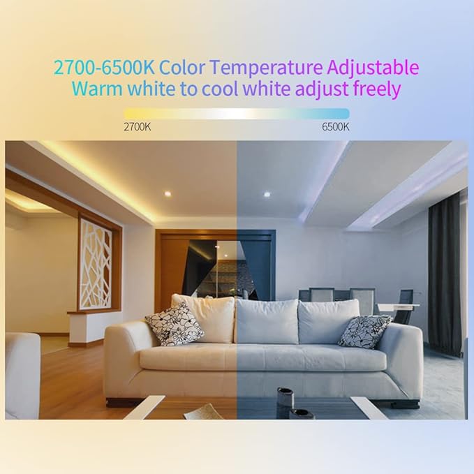 BTF-LIGHTING C02W CCT PWM (+ CW WW) 3PIN Color Temperature LED Strip Dual White 2.4GHz Tuya WiFi Group Controller Alexa Google Home Compatible with WR02RF RC02RFB Remote